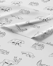 Kids Queen Size Wildlife Bed Sheets - 4 Piece Nature Sheet Set - Forest Theme...