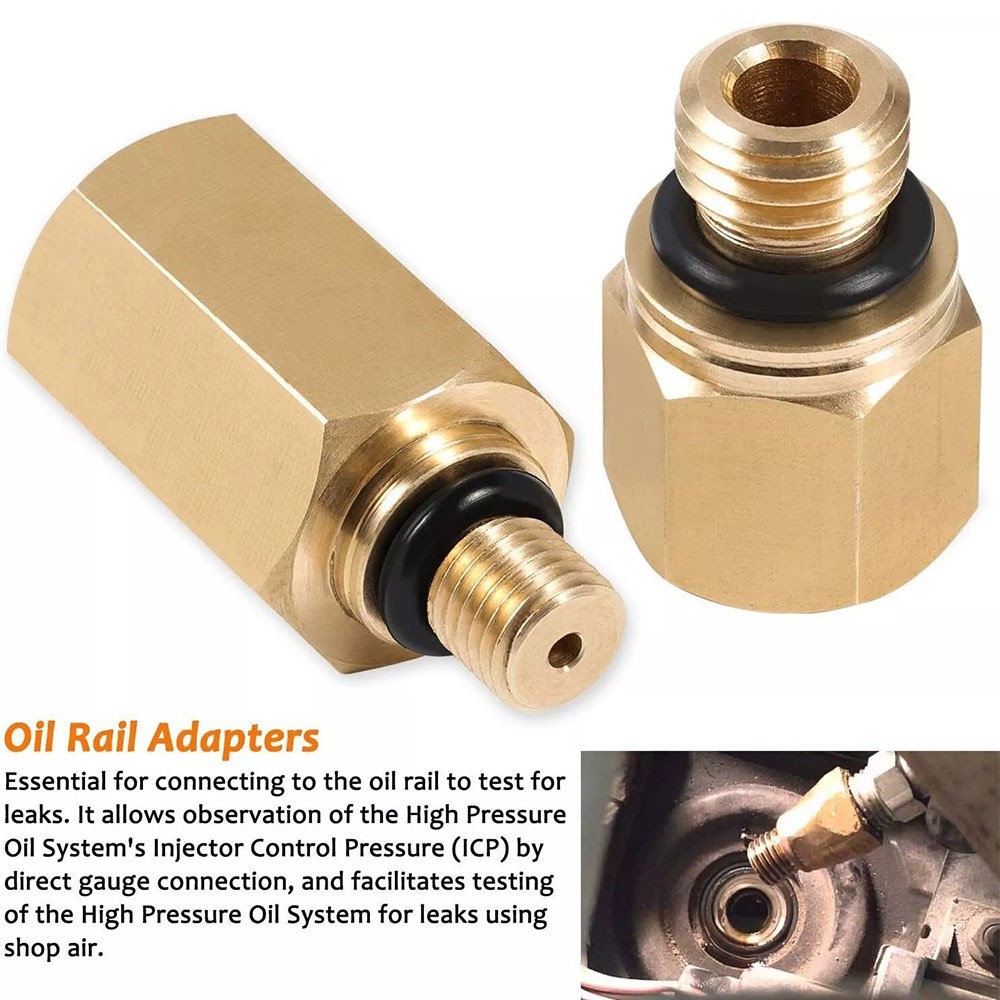 High Pressure Oil Pump Fitting Tool & Oil Rail Adapters Kit Fits For Ford 6.0L thumbnail 8
