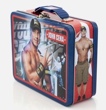 WWE John Cena Metal Lunch Box Tin Carry Case Wrestling Collectible 7x6x2 New