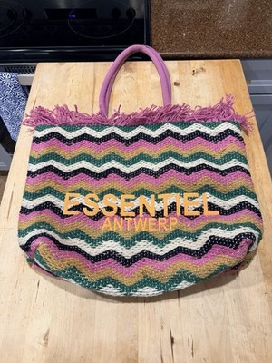 ESSENTIEL ANTWERP Dimal Multicolor Beach Bag Tote Purse