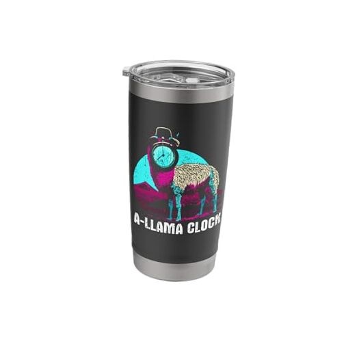 - Funny Vintage Alarm Clock Lama Word Gag Pun 20 Ounces Blac