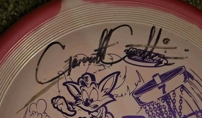 Garrett Gurthie Autographed Innova Sonic Tour Series Disc Golf - Dark Pink 174g - Image 3 of 4