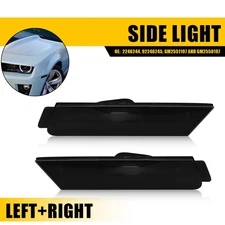 For 2010 2011-2015 Chevy Camaro Front Reflector Smoked LED Side Marker Lights