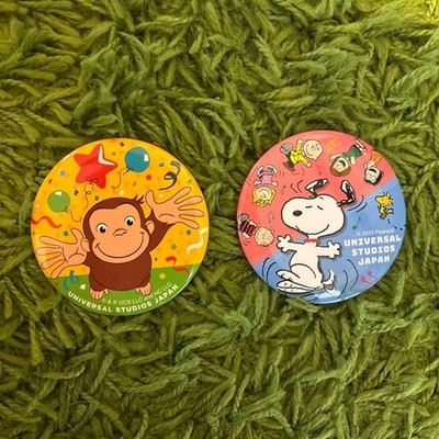 Snoopy Universal Studios Japan can badge set of 2