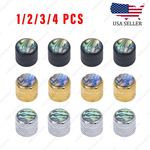 1/2/3/4 Pcs inlay Dome Metal Guitar 6mm Shaft Volume Tone Knobs For Les Paul SG