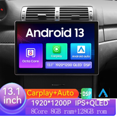 13.1'' Android 13 Carplay Autoradio 8+128G GPS DSP AM Für BMW 3er E46 318 320 325