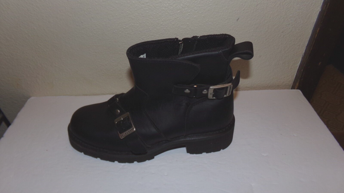 Xelement Motorcycle Boots Mens 9 M Black Leather Harness  display picture 2