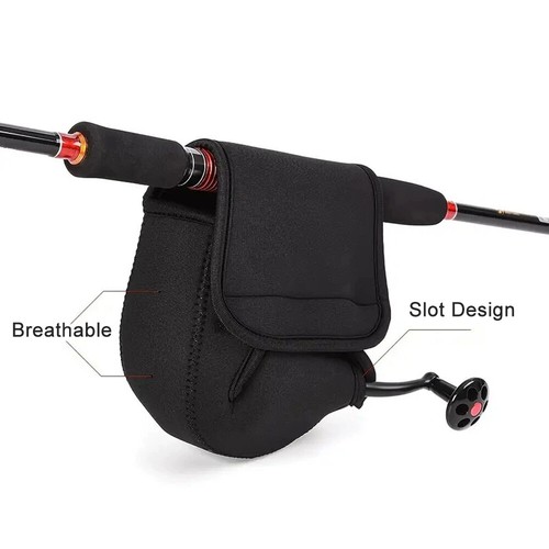 Neoprene Fishing Reel Pouch Bag Reel Protective Case Cover Fly Carp Baitcaster - Picture 4 of 20