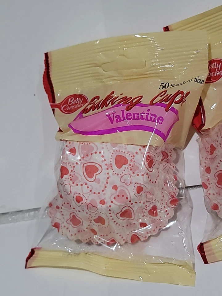 200 unidades Betty Crocker Día de San Valentín ❤ Cupcakes o muffins tazas para hornear nuevas Foto 2 de 4
