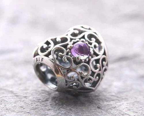 Pandora Beaded Heart Charm