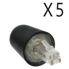 5 Pack Lot Telephone Handset Phone Coil Cord Twist Top Untangle Detangler Black