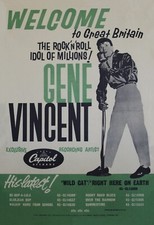 Gene Vincent 13" x 19" Re-Print Music Concert Poster