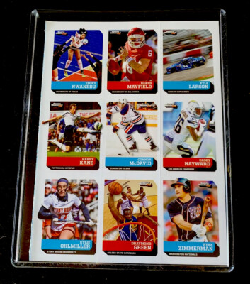 CONNOR MCDAVID RARE BAKER MAYFIELD ROOKIE UNCUT SHEET SI FOR KIDS NM+
