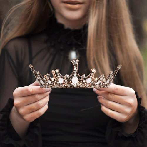 Coronas Tiaras Cristal Perla Novia Boda Corona para Mujer Princesa Tiara - Imagen 32 de 76