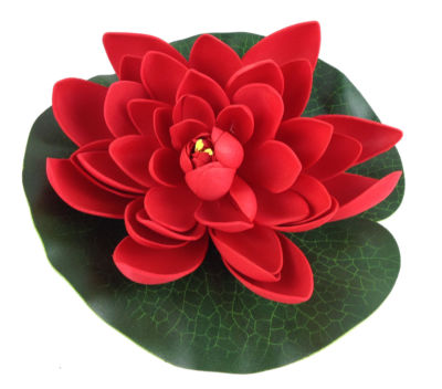 Seerose 17 cm gro knstliche Blumen sehr original wie echt Deko Teichrose  | eBay.de