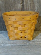 Longaberger 2001 Oregano Basket Small, Flat back, Hanging Wall Hook