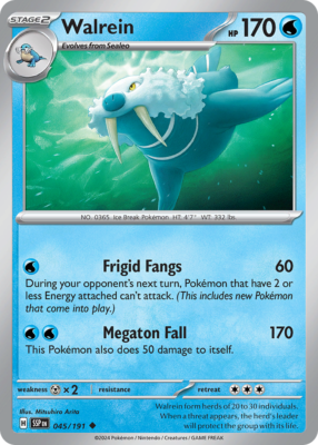 walrein pokemon card value - Chilling Reign Pokmon 039/198 Water Colorless Pokemon TCG - XY5K -
