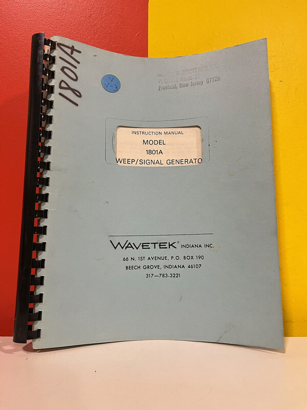 Wavetek Model 1801A Sweep/Signal Generator Instruction Manual