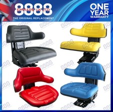 Universal Adjustable Suspension Seat TRACTOR Dumper Forklift Mower Plant Digger