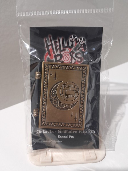 Helluva Boss Octavia Antique Die Struck Locket Grimoire Flip Pin Vivziepop