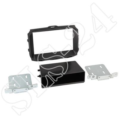 Alfa Giulietta 940 Facelift ab 10/2013 Doppel 2-DIN Radio Blende + Fach schwarz