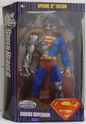 DC Super Heroes Cyborg Superman 12'' S3 Select Sculpt Mattel MIB Water Stain READ
