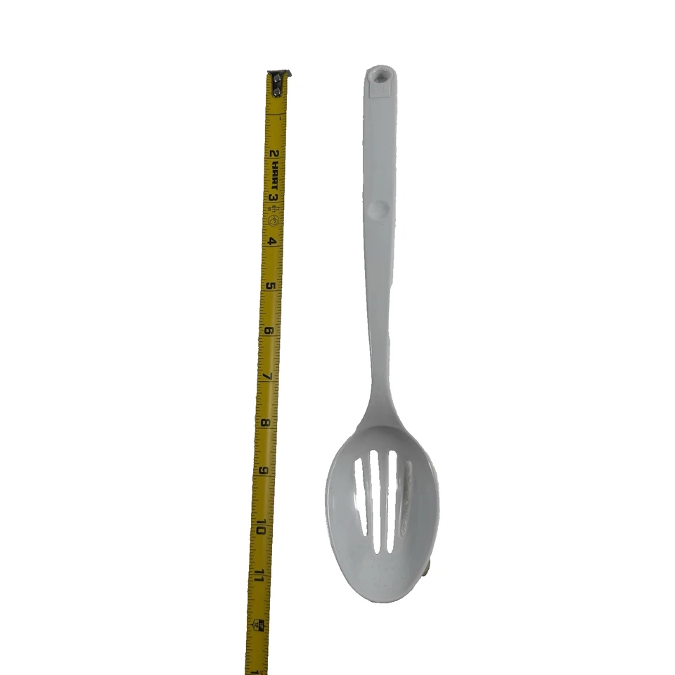 Good Cook Classic 12" White 100% Melamine Ware Slotted Spoon ~New~ - Image 3 of 4