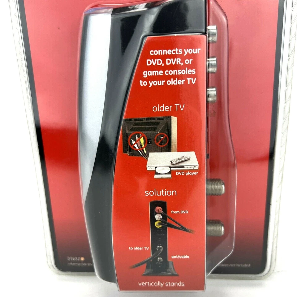 GE RF Modulator Video Converter 37632 Connect DVD DVR Video Games to Older TV - Image 3 of 4