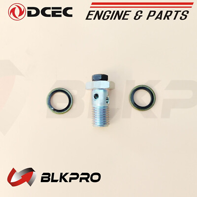 OEM DCEC Cummins Banjo Bolt Fuel Filter Joint Tube Connector For Dodge 5.9L M12