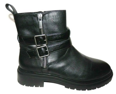 black wedge combat boots