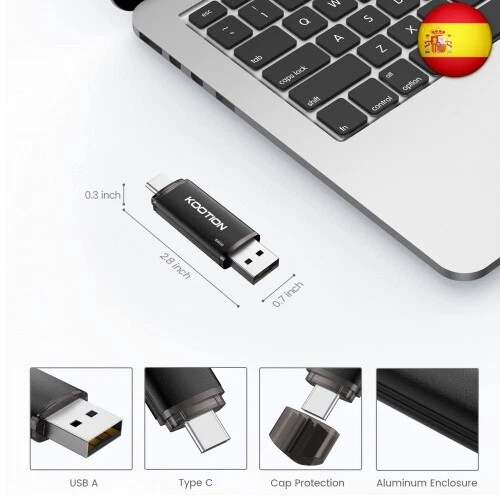 KOOTION Memoria USB C 64 GB OTG, Pendrive Tipo C Memoria 2 en 1 para - Imagen 2 de 4