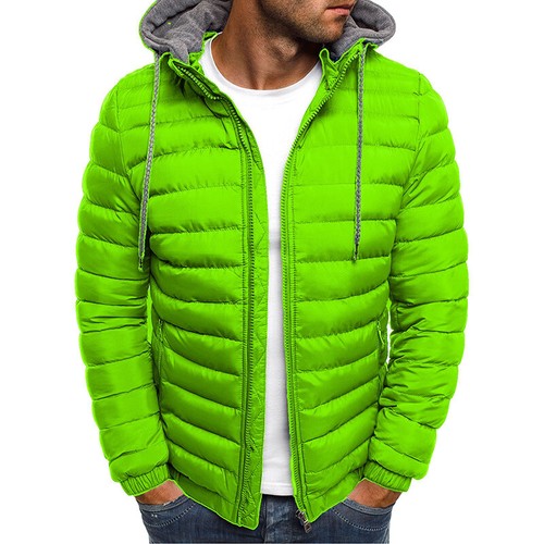 Men Spring Puffer Bubble Hoodies Jacket Coat Quilted Padded Warm Outwear _ - Picture 14 of 17