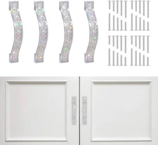 Drawer Pulls Handle Bling Crystal Dresser Cupboard Closet Cabinet Wardrobe Door 