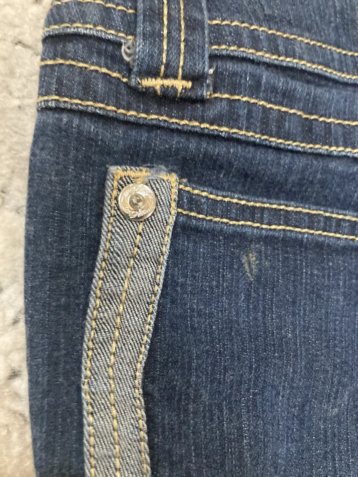 Miskeen Originals Jeans Women's Size 7 Vintage, painted, blue denim image 8