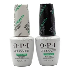 OPI Gel Nail Pro Health GC020 Base Coat + GC040 Top Coat - 0.5 oz Set