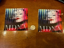 MADONNA 2012 MDNA PROMO STICKER. ( Set of 2 )  Plus free flag sticker