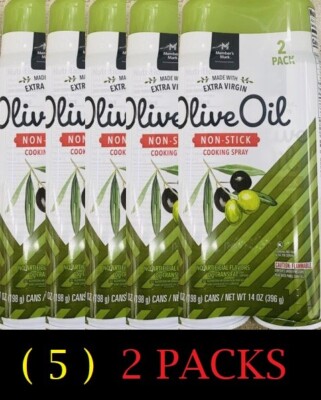 Member's Mark Extra Virgin olive Oil Cans Cooking Oil Spray 14oz - ( 5 ) 2 PACKS