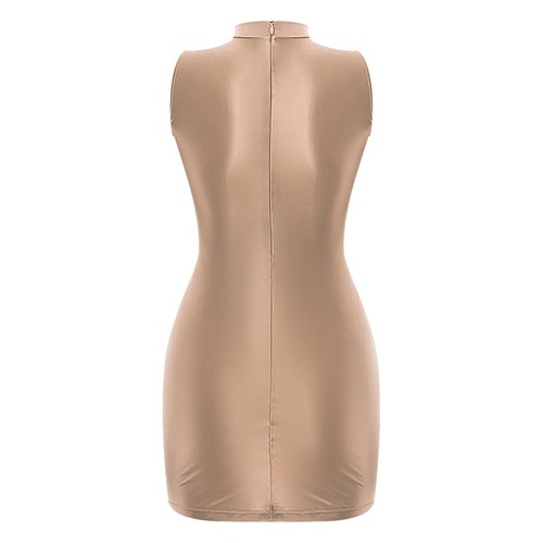 Women's One Piece Dress Leotard Swimwear Long Sleeve Glossy Swimsuit Dresses - Picture 51 of 56