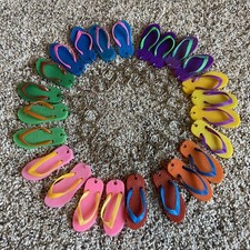24 Flip flop Keychain Birthday Party Favor Luau Beach Car Key Chain Bachelorette