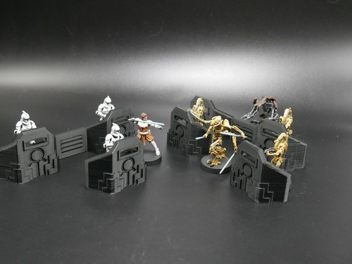 Tabletop Terrain Black Necron Style Barriers for Legion, Warhammer 40k 30k - Picture 8 of 12