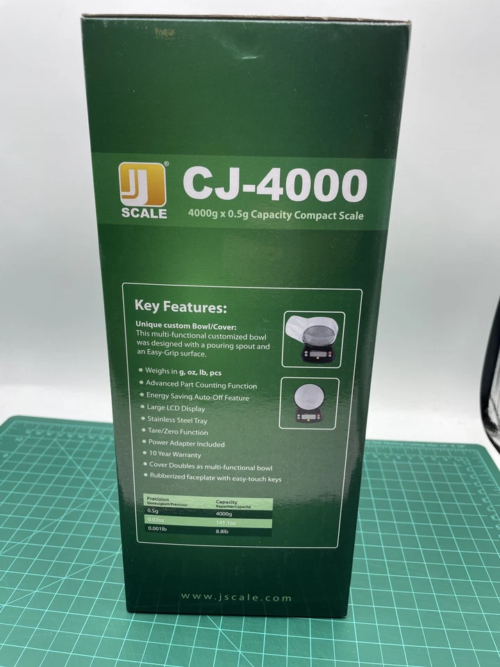 Báscula digital compacta Jennings CJ-4000 4000 g x 0,5 g PCS JScale negra AC... Foto 2 de 3