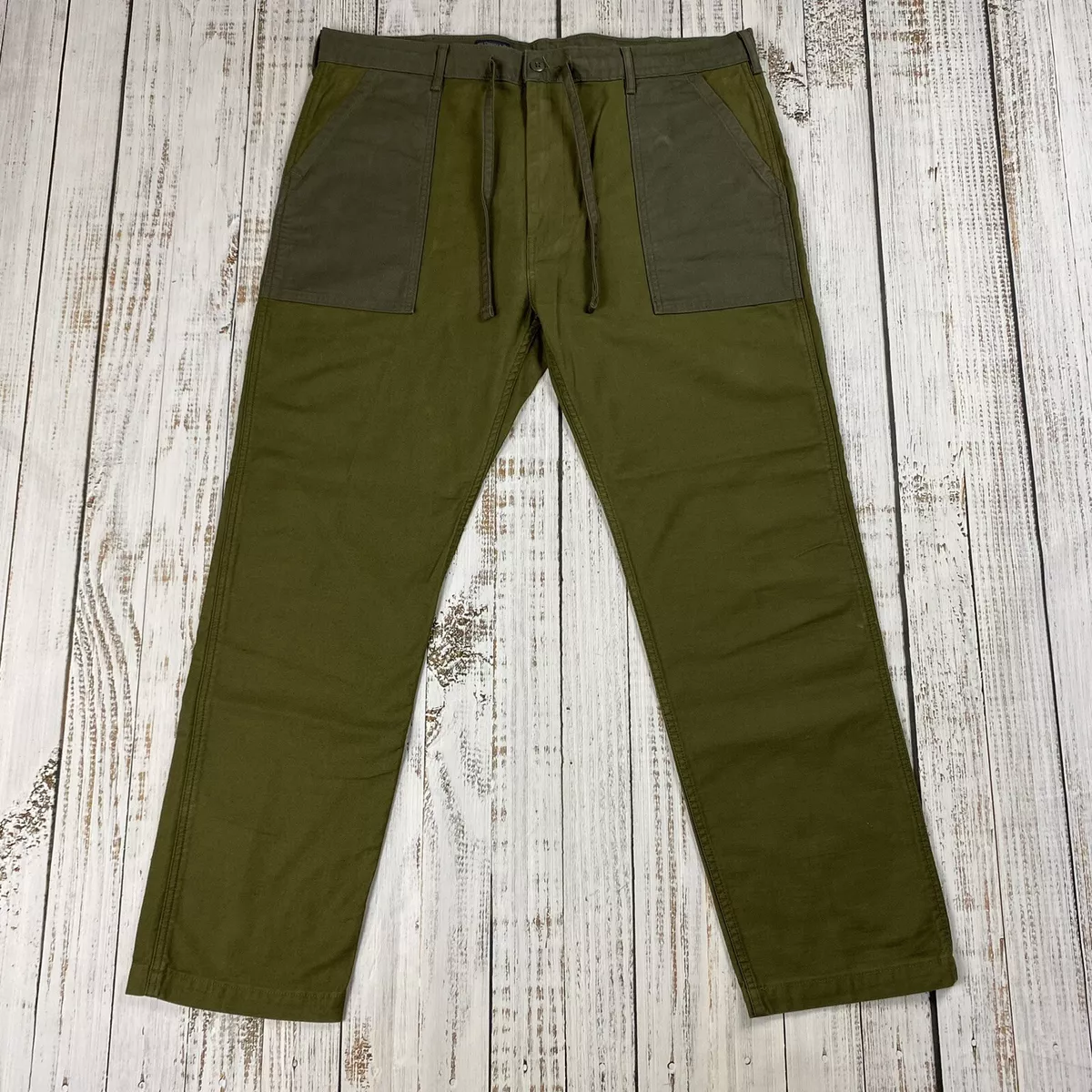 LEVIS COTTON DRAWSTRING FATIGUE UTILITY PANT TROUSERS OLIVE GREEN MILITARY 40