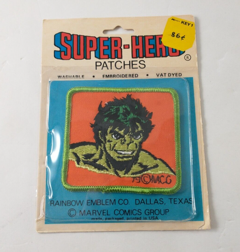Vintage 1979 Super Hero Patches THE INCREDIBLE HULK Marvel Embroidered Patch NEW - Picture 6 of 6