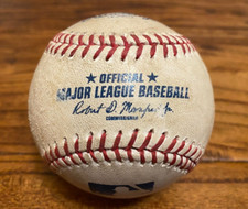 Evan Gattis Astros Game Used 2 RBI SINGLE Baseball 4/26/2015 vs A's + Springer K