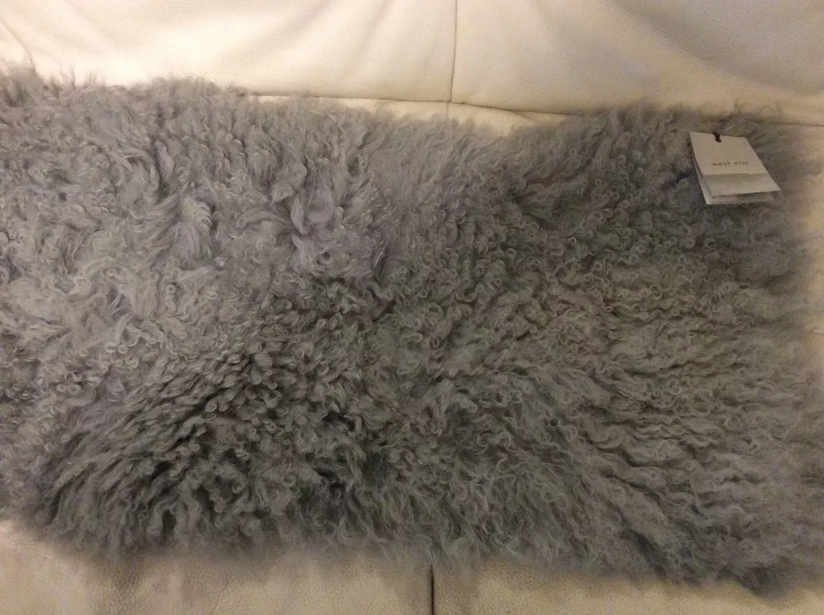 West elm mongolian fur pillow top