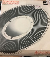 GAF ANSCORAMA 100 SLOT TRAY WITH 2" X 2" 100 SLIDES Tray