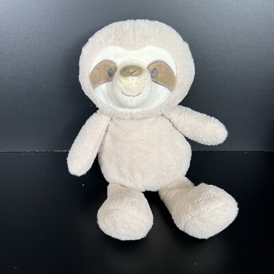 Kellytoy Beige Baby Lovey Sloth Crinkle Rattle Soft Stuffed Animal Toy ...
