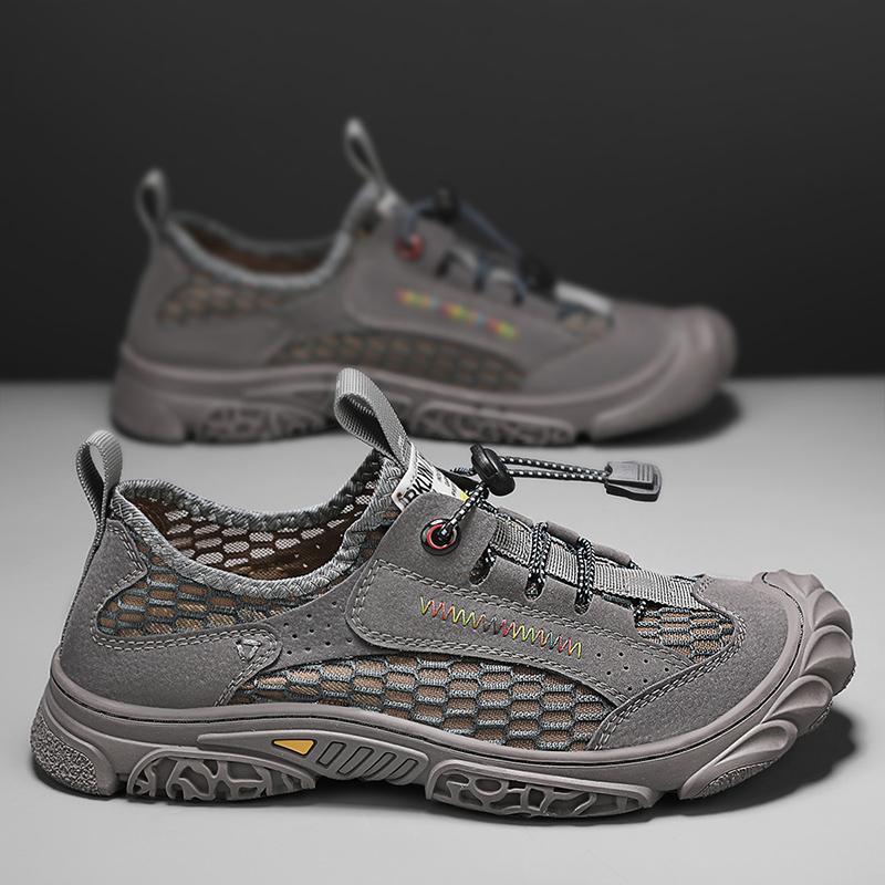 SAOLA Sneaker sportive da uomo giovani arrampicata all'aperto comfort rete piatta traspiranti scarpe con pompa