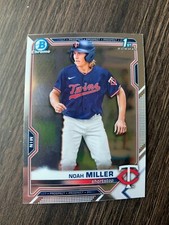 2021 Bowman Draft Chrome Noah Miller 1st #BDC-109 Minnesota Twins Baseball Card