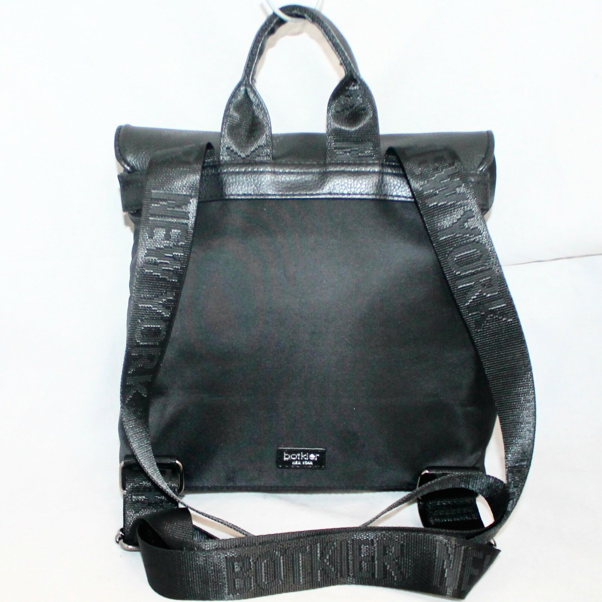 BOTKIER NEW YORK Trigger Black Nylon Mini Backpack Handbag 